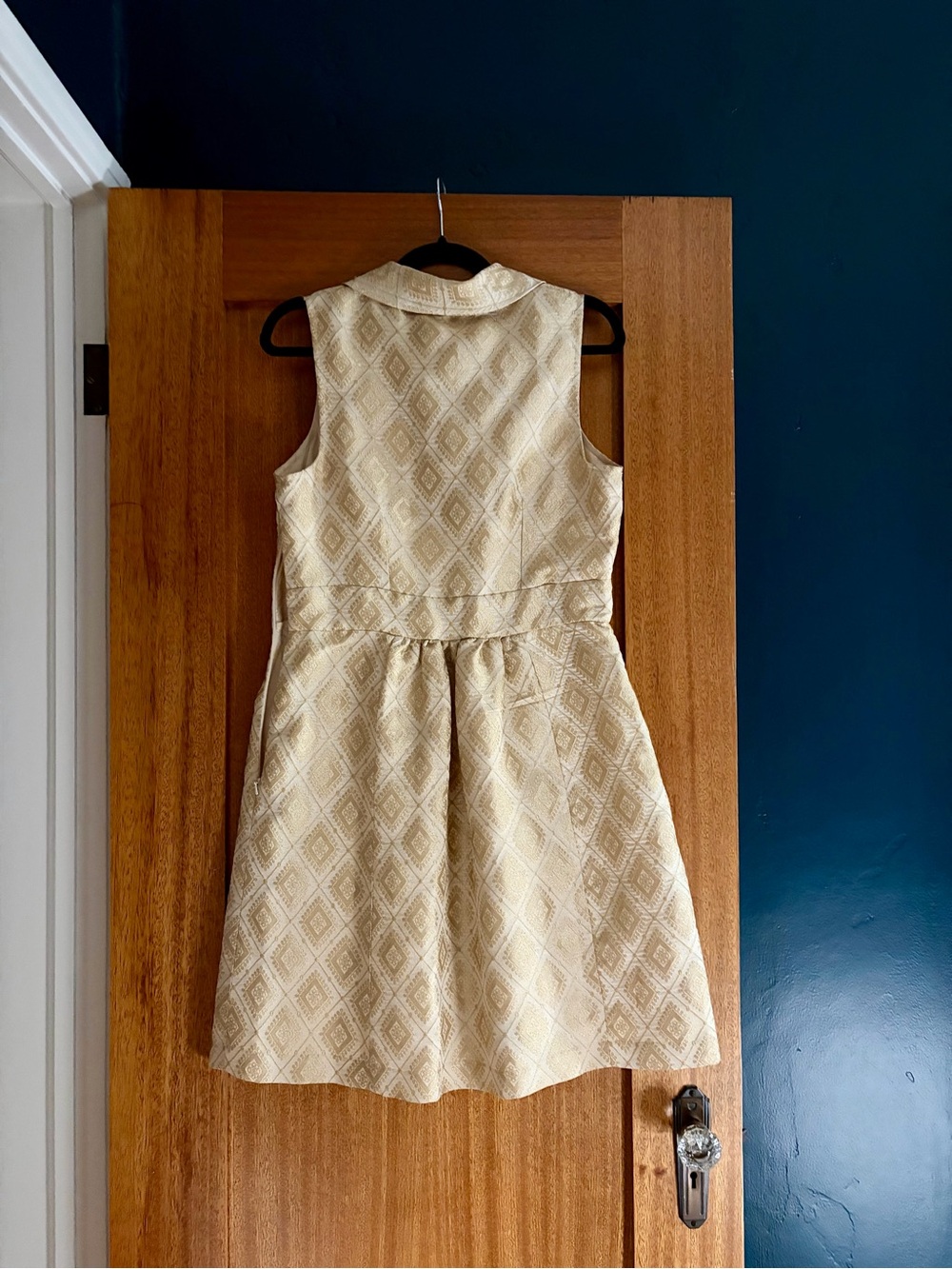 Plenty by Tracy Reese Gold Brocade Mini Dress with Bow - Picture 7 of 8